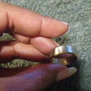 Gold and Silver Two-Tone 316 L Stainless Steel Ring Size 10